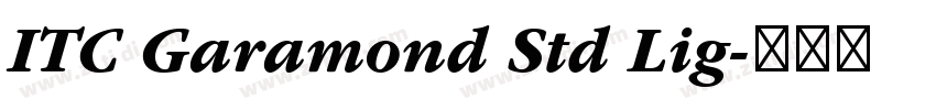 ITC Garamond Std Lig字体转换